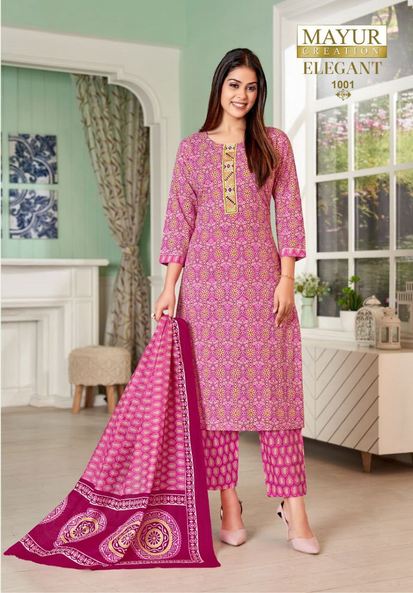 Mayur Elegant Vol 1 Printed Cotton Dress Material Catalog
